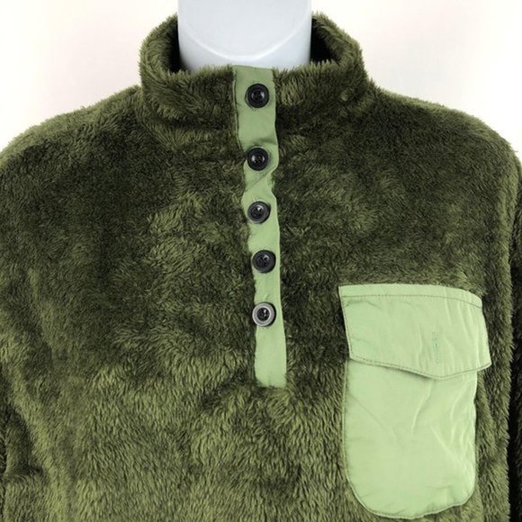 Women's Green OC Order Plus 1/4 Button Fleece Jack - Picture 2 of 7